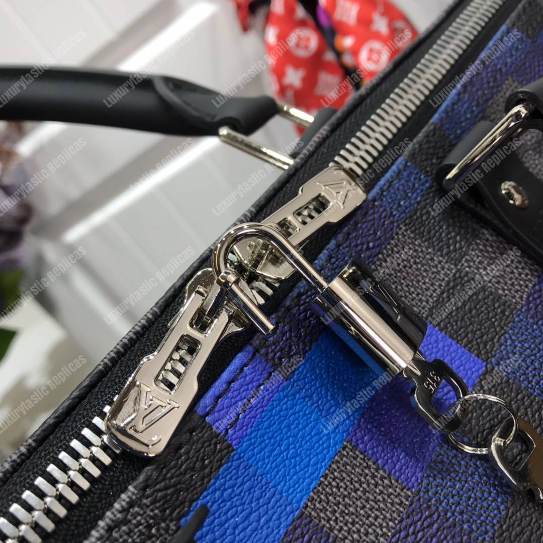 LV Keepall Bandoulière 50 Blue Pixel