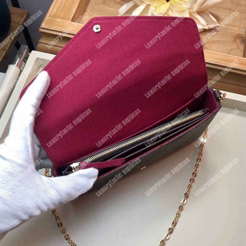 LV Pochette Félicie Monogram Soft Canvas Fuchsia