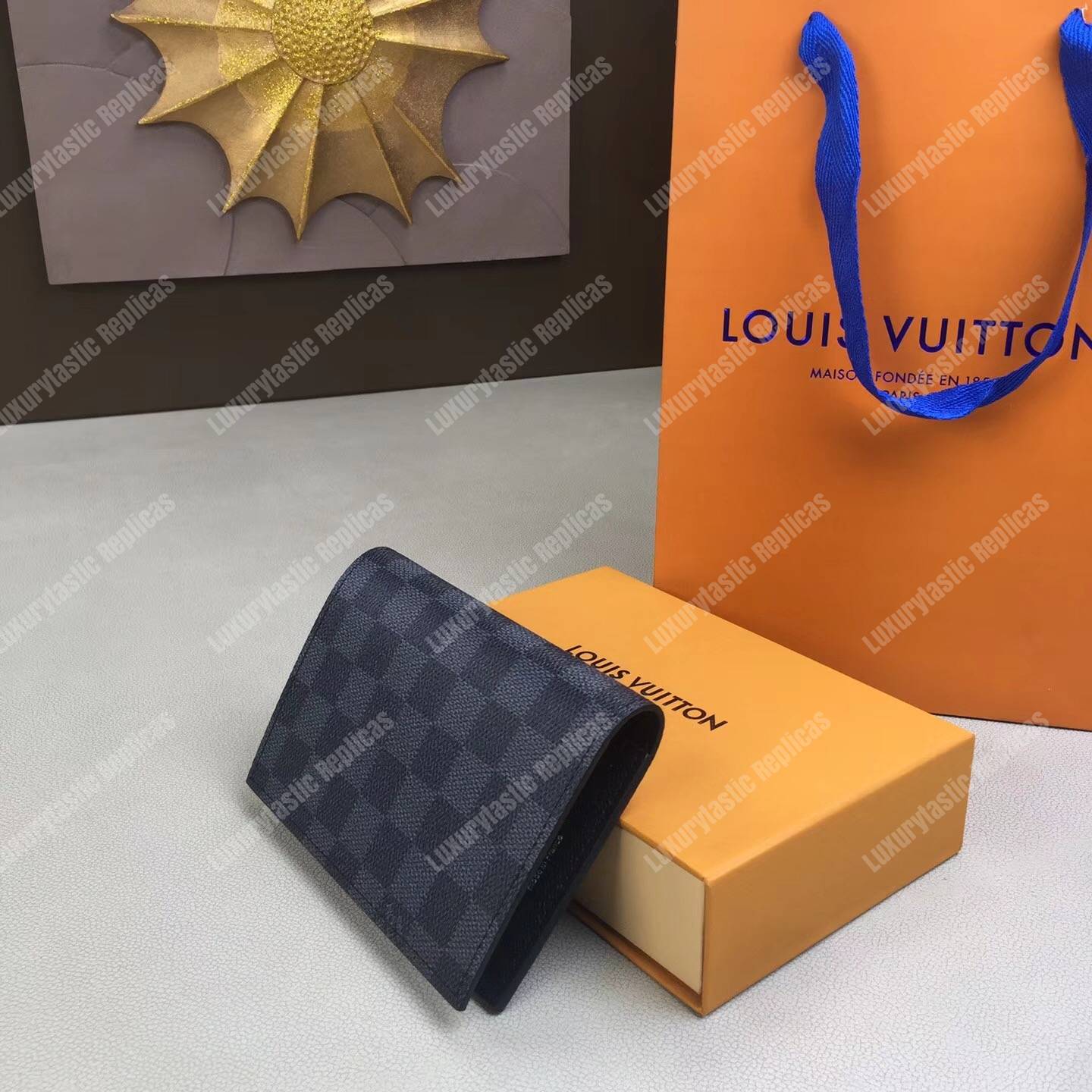 LV Passport Cover Damier Graphite Canvas