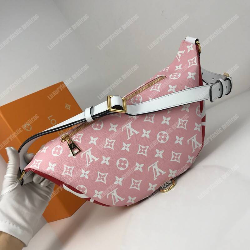 LV Giant/Mini Monogram Canvas Bumbag Red/Pink