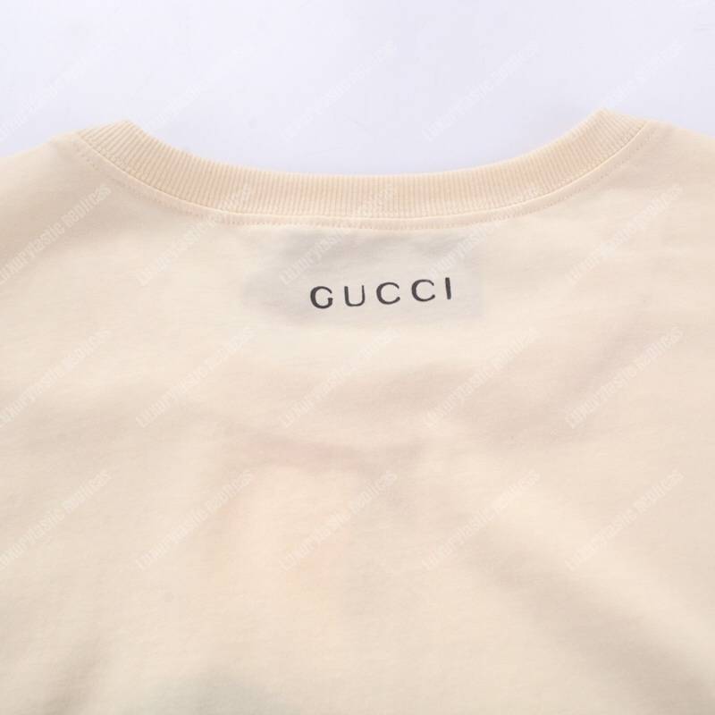 G*u*i mickey mouse print t-shirt beige