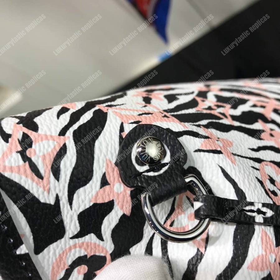 LV Neverfull MM Giant Jungle Print Ivoire