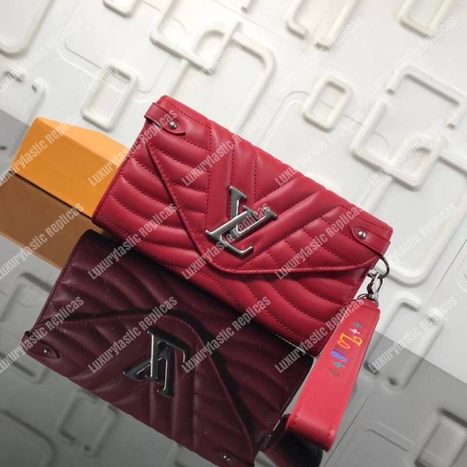 LV New Wave Long Wallet Red