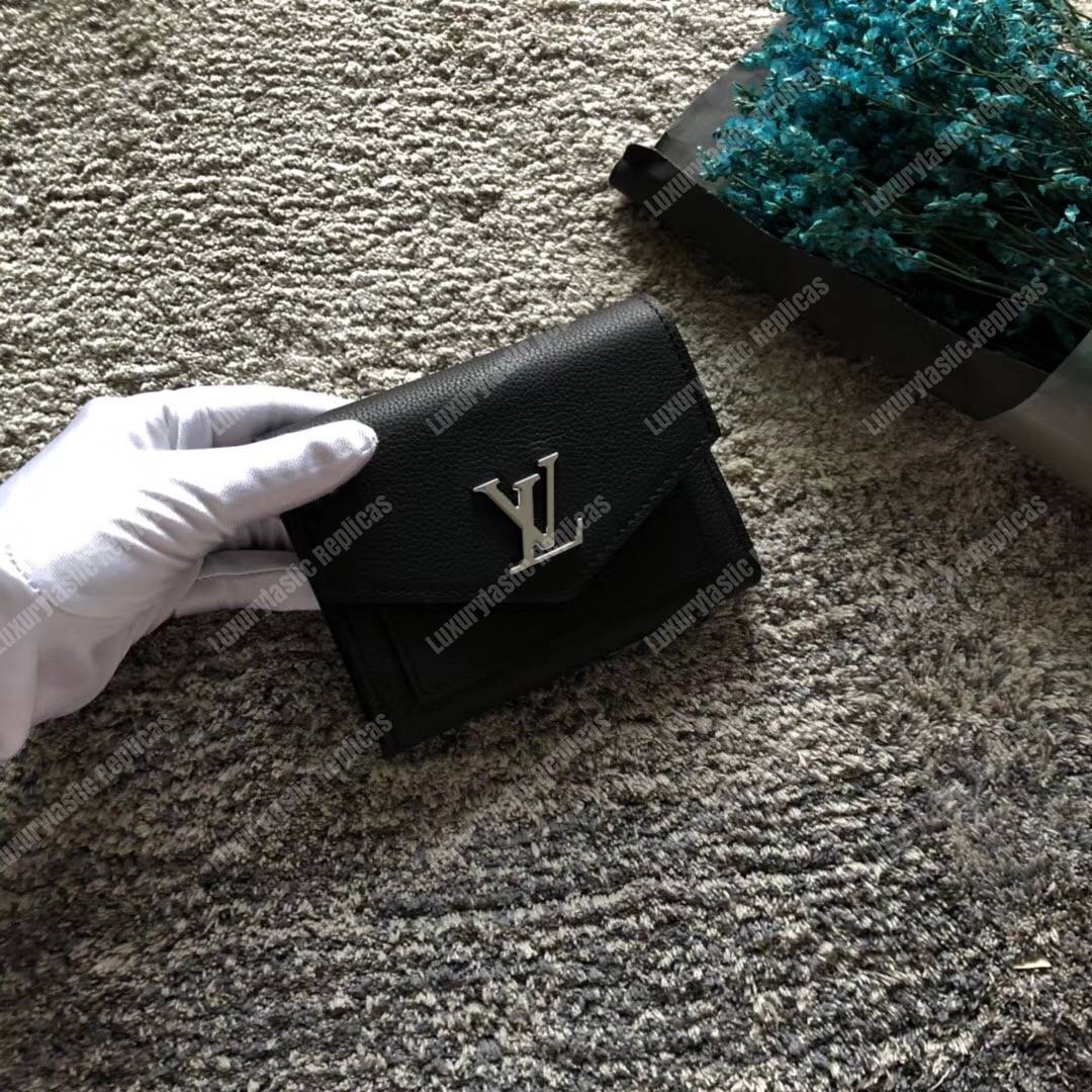 LV MyLockMe Compact Wallet Noir
