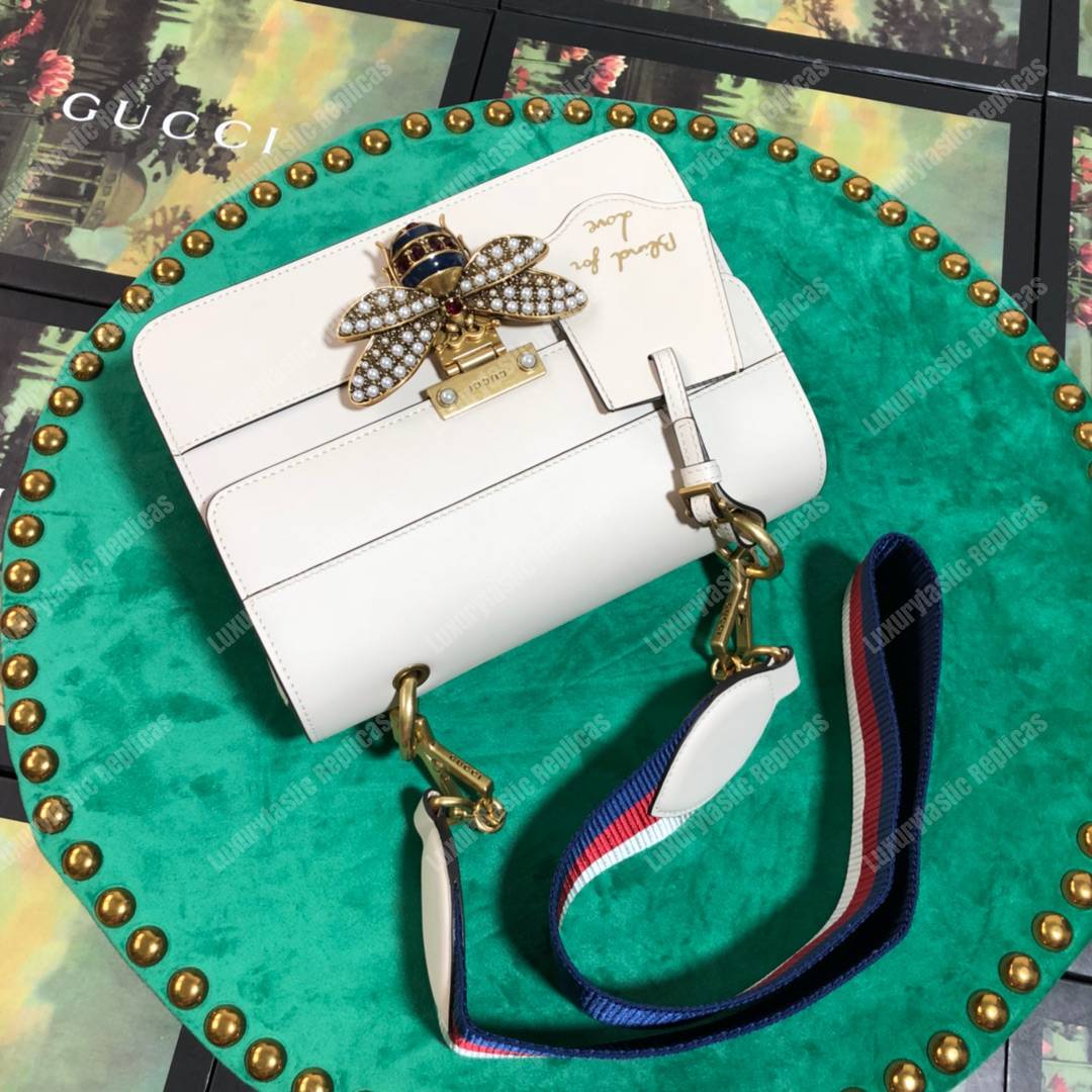 G*u*i queen margaret leather bag white