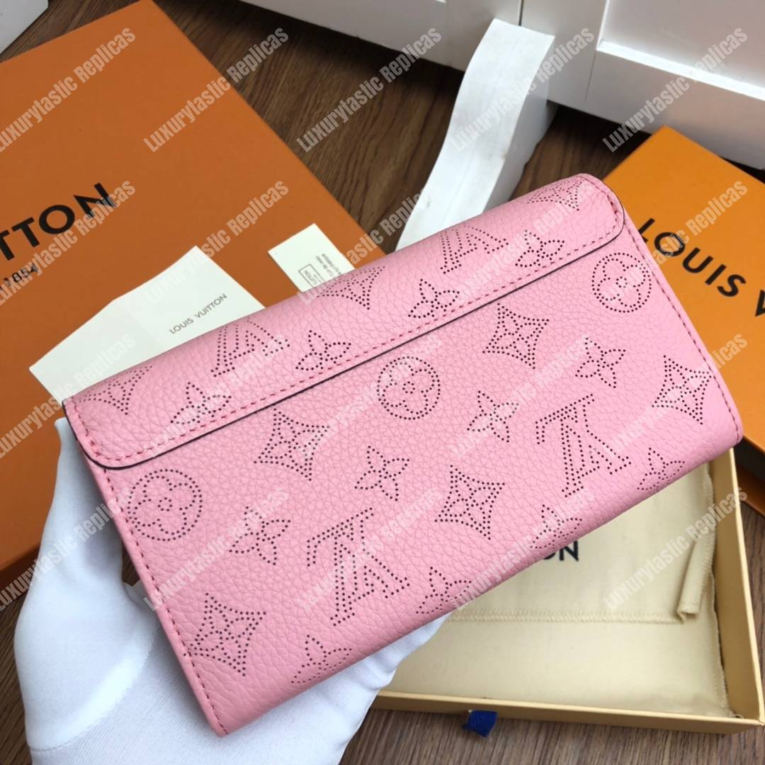 LV Iris Wallet Mahina Leather Magnolia