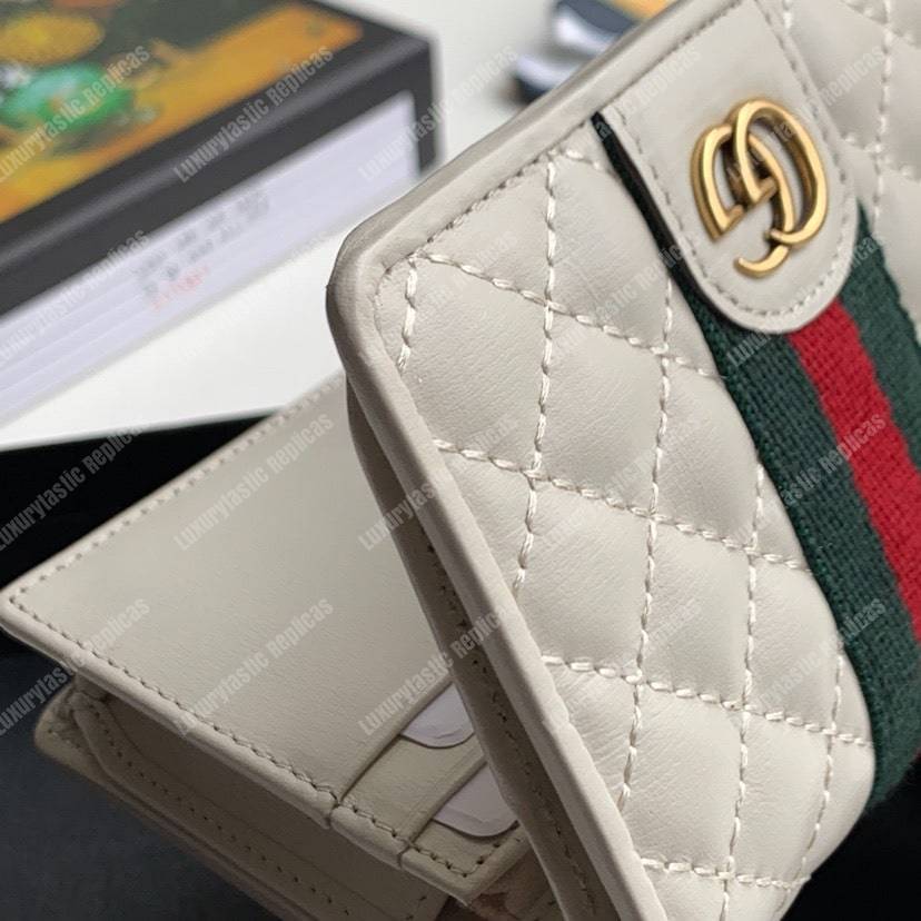 G*u*i leather card case with double g off-white