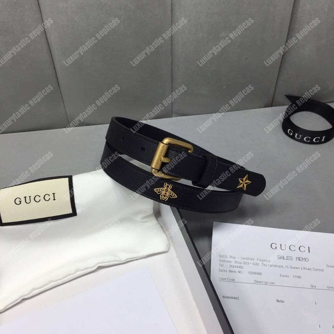 G*u*i belt with bees and stars print