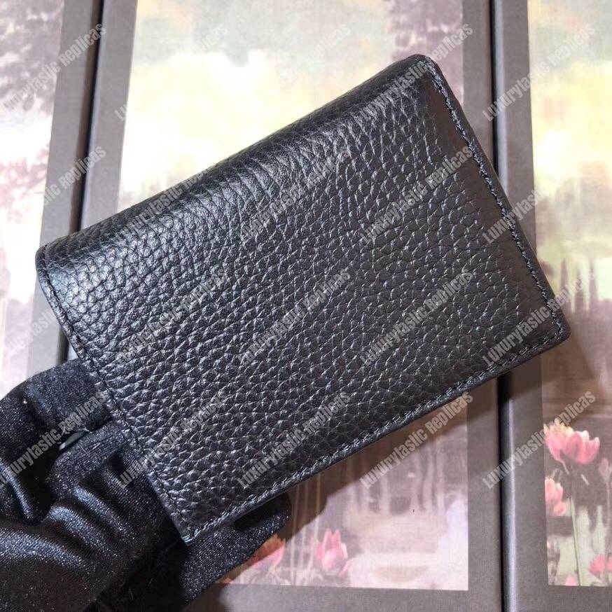 G*u*i garden leather wallet black with bat