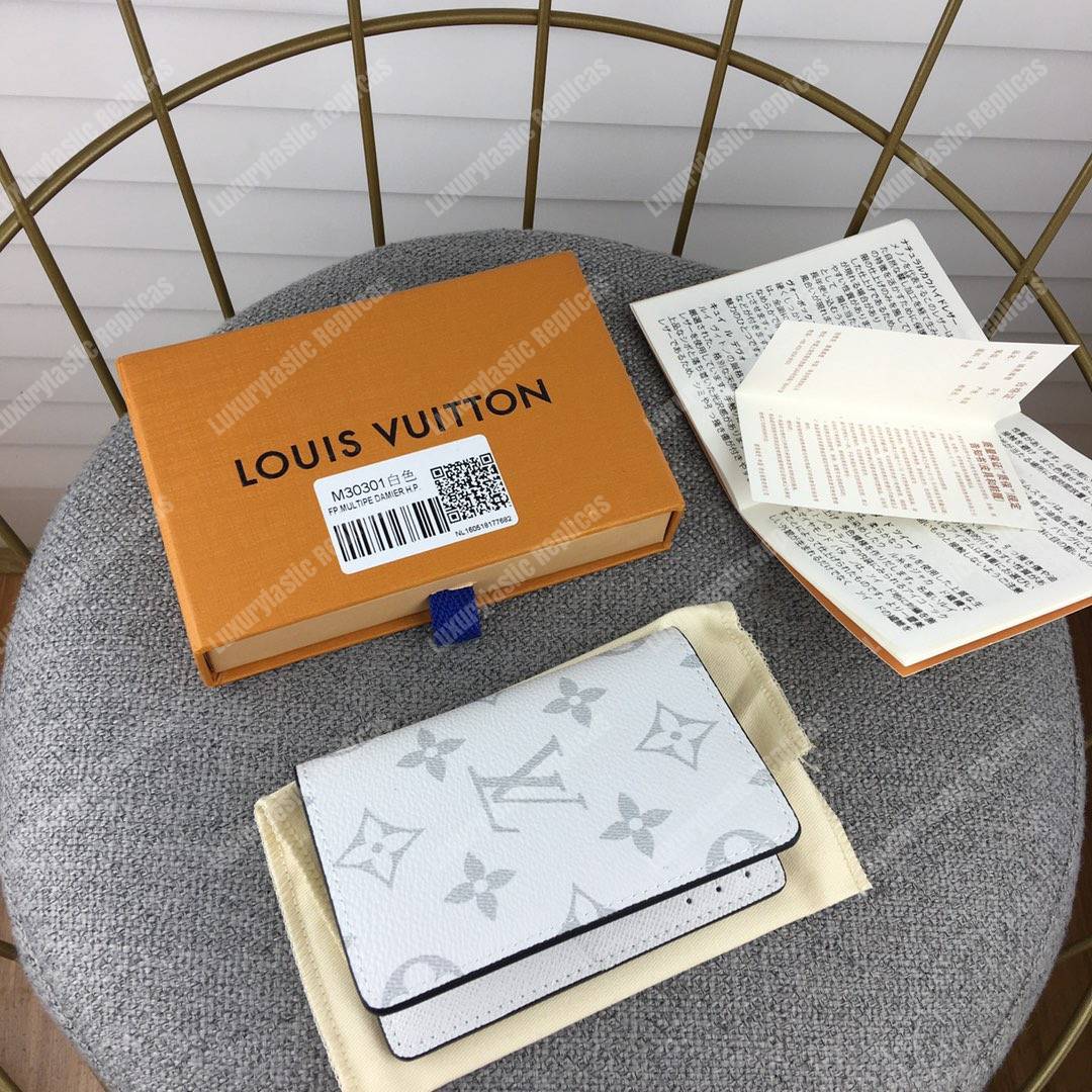 LV Pocket Organiser Taiga Monogram White