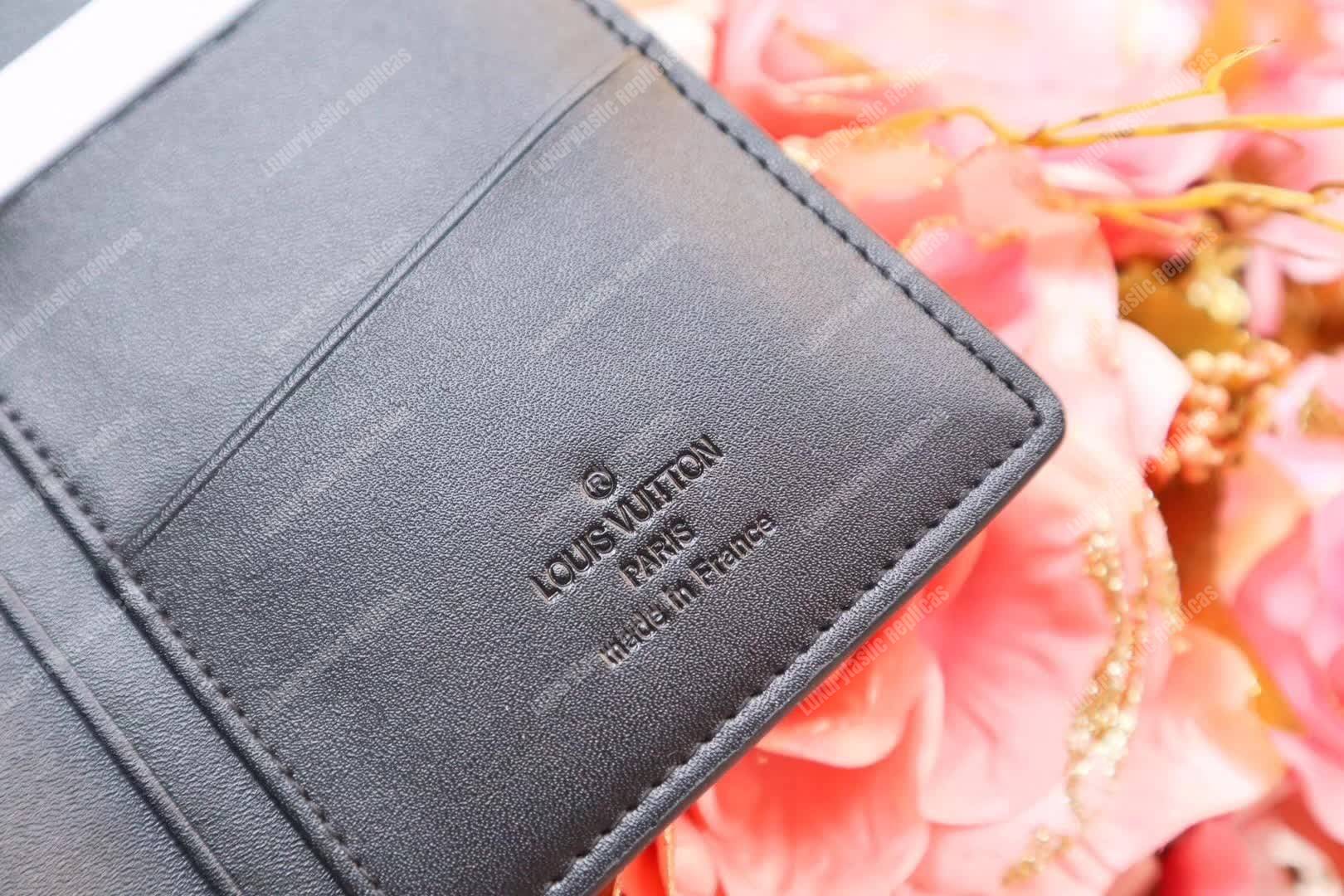 LV Brazza Wallet Vertical Damier Infini Leather Astral