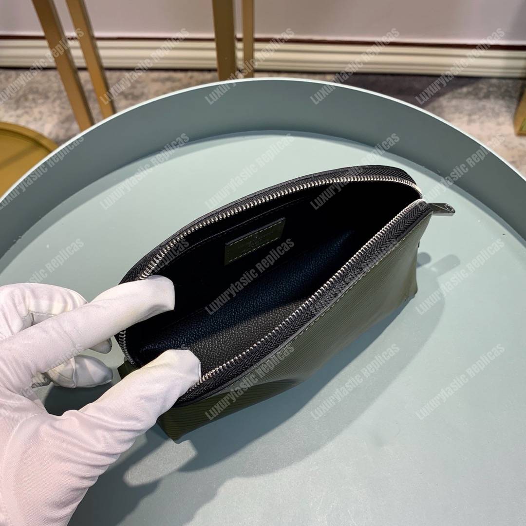 LV Cosmetic Pouch PM Epi Leather Borneo Green