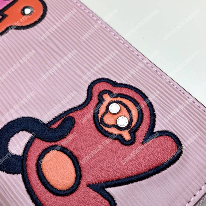LV Special Edition Zippy Wallet Epi Leather Rose Ballerine
