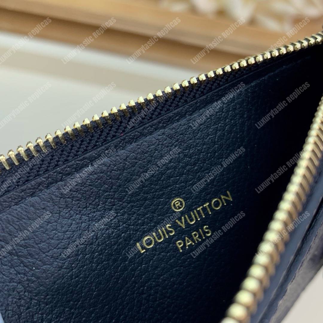 LV Zipped Card Holder Monogram Navy Purple