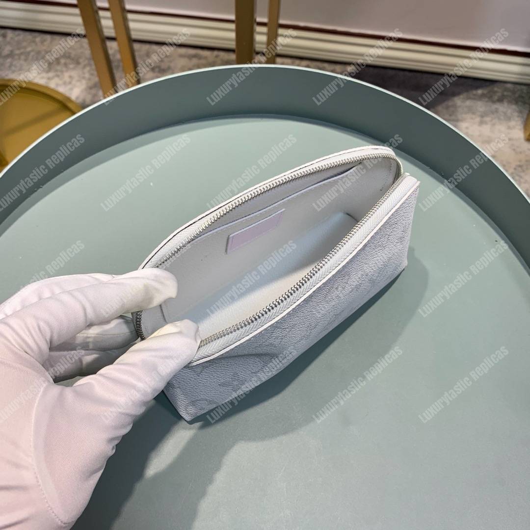 LV Cosmetic Pouch PM Monogram White