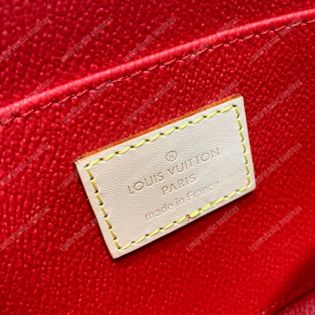 LV Cosmetic Pouch Monogram Vernis Leather Cherry