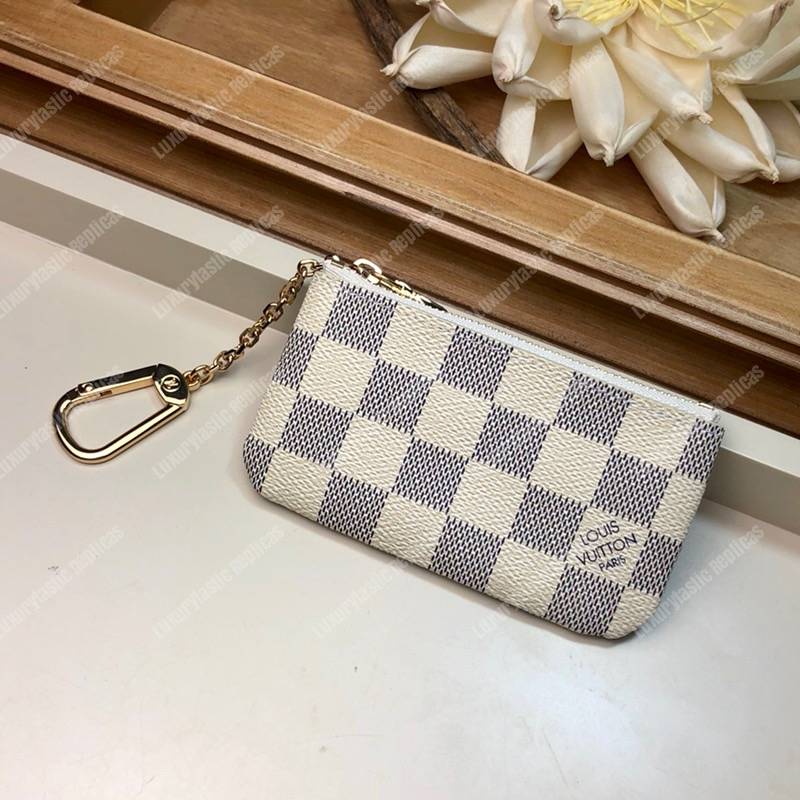 LV Key Pouch Damier Azur Canvas
