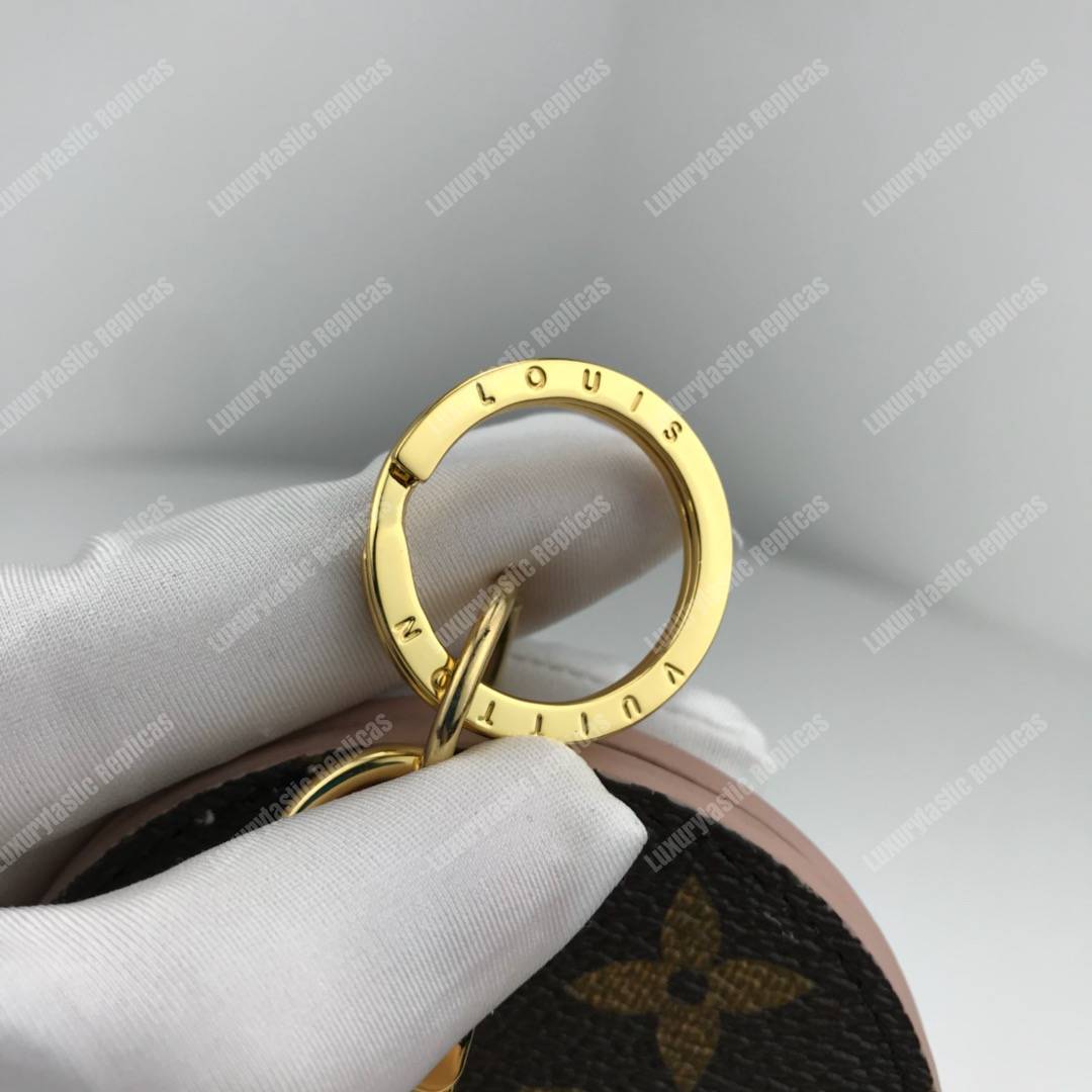 LV Mirror Bag Charm & Key Holder Monogram/Rose Ballerine