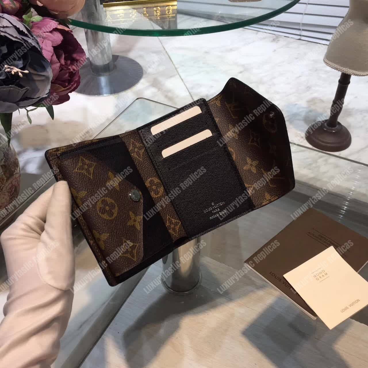 LV Marie Lou Compact Wallet Noir