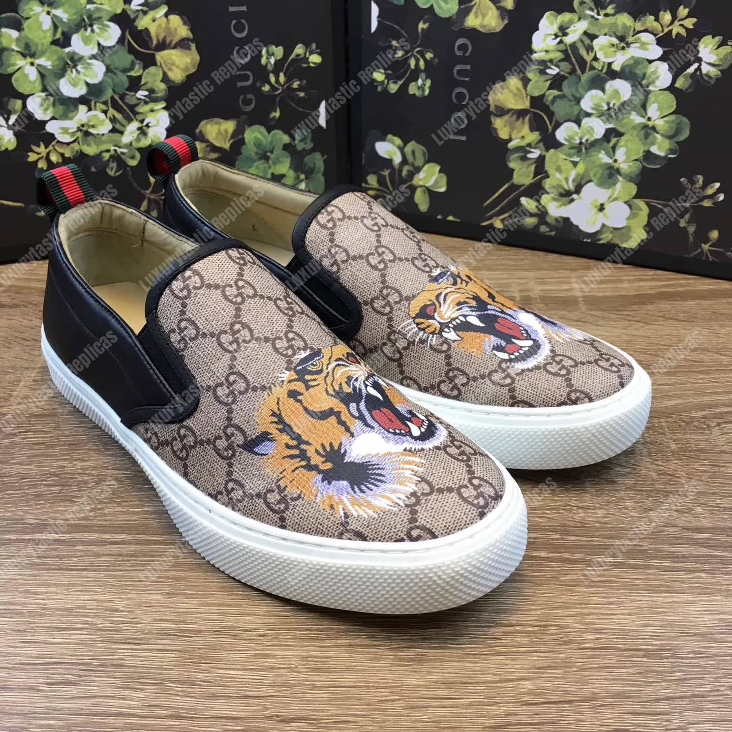 G*u*i gg sup*e tiger slip-on sneaker