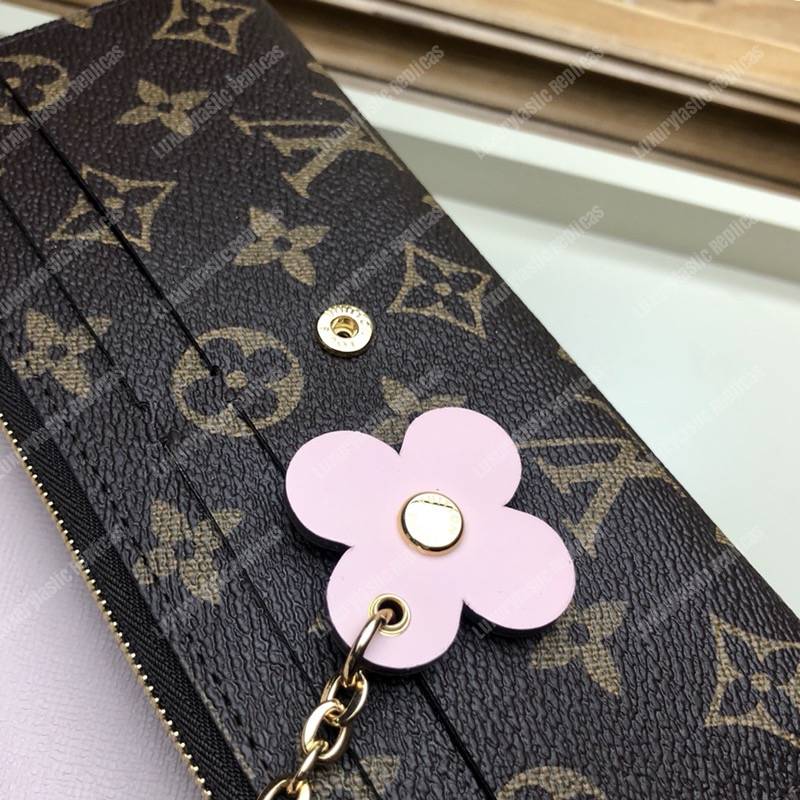 LV Emilie Wallet Monogram Rose Ballerine