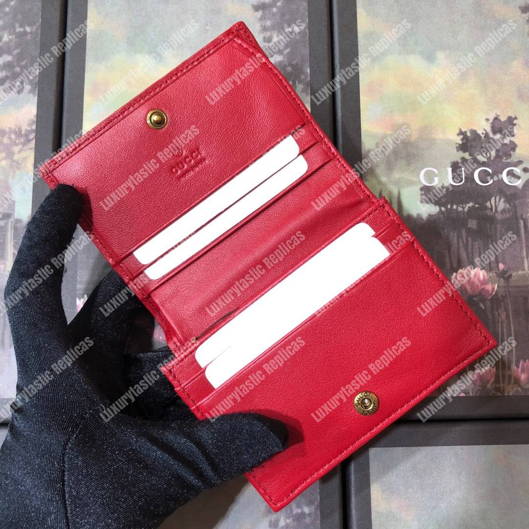 G*u*i gg marmont card case wallet red
