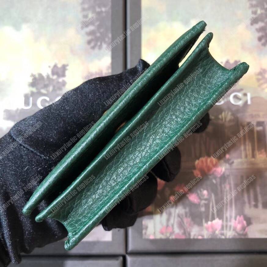 G*u*i garden leather wallet green with bat