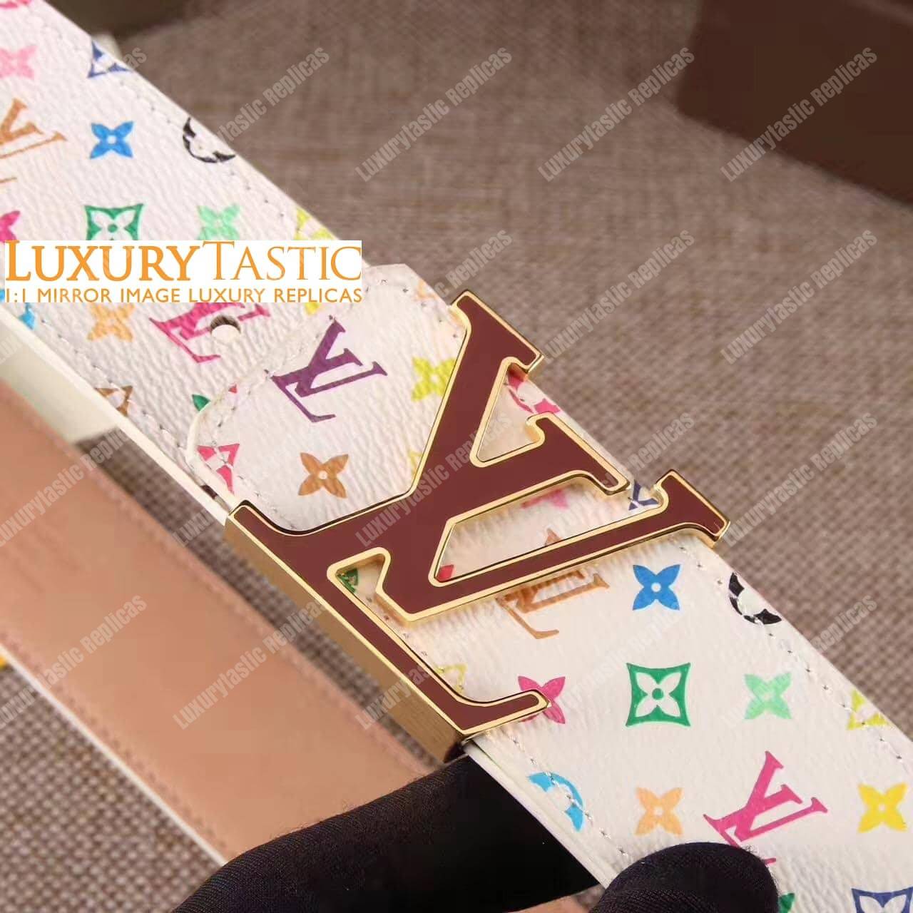 LV Initiales 40MM Belt Takashi Murakami Edition White