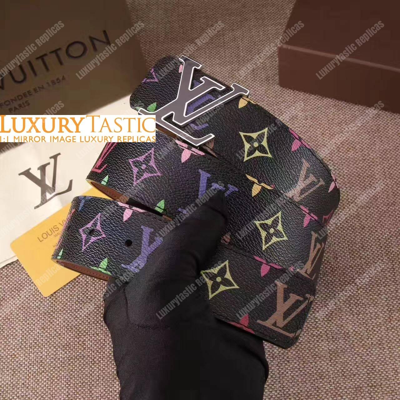 LV Initiales 40MM Belt Takashi Murakami Edition Black