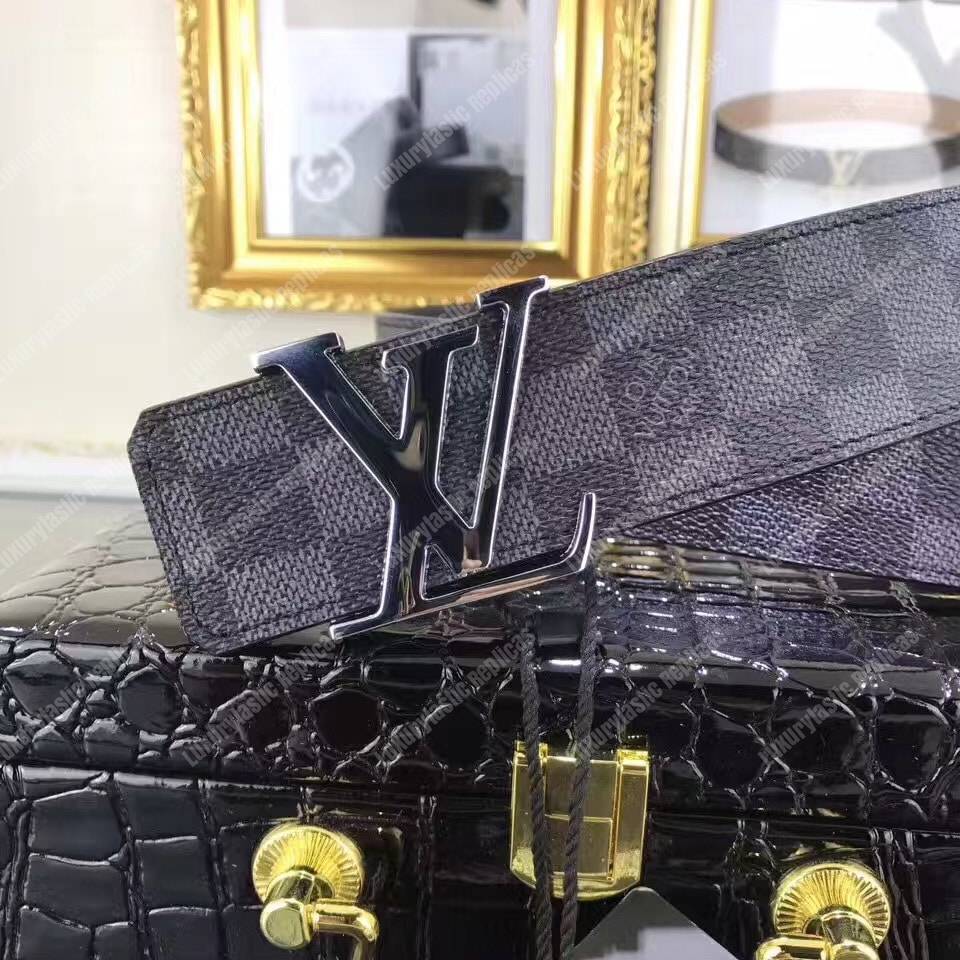 LV Initiales 40MM Belt Damier Graphite Canvas