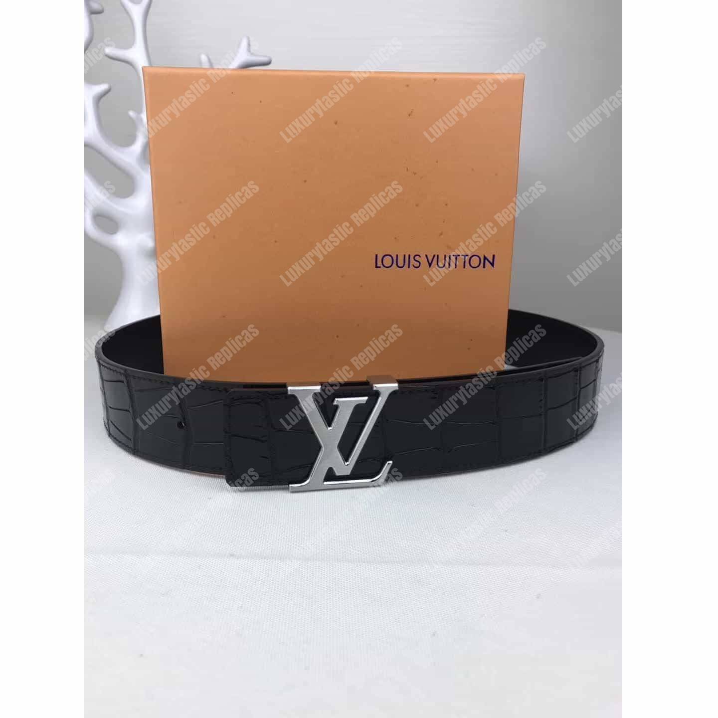 LV Initiales 40MM Crocodilien Brilliant Leather