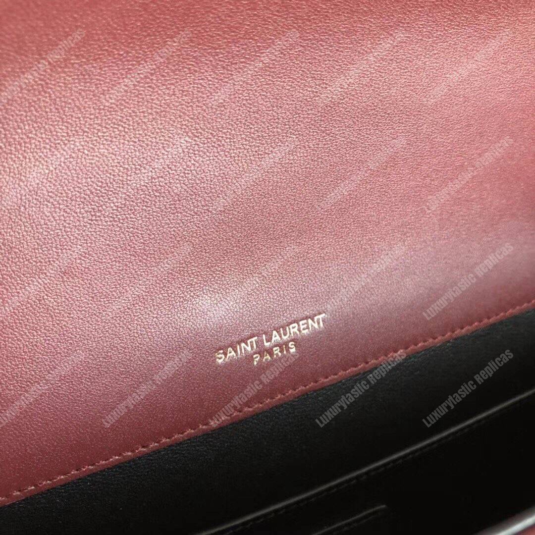 Saint Laurent Vicky Large Dark Red