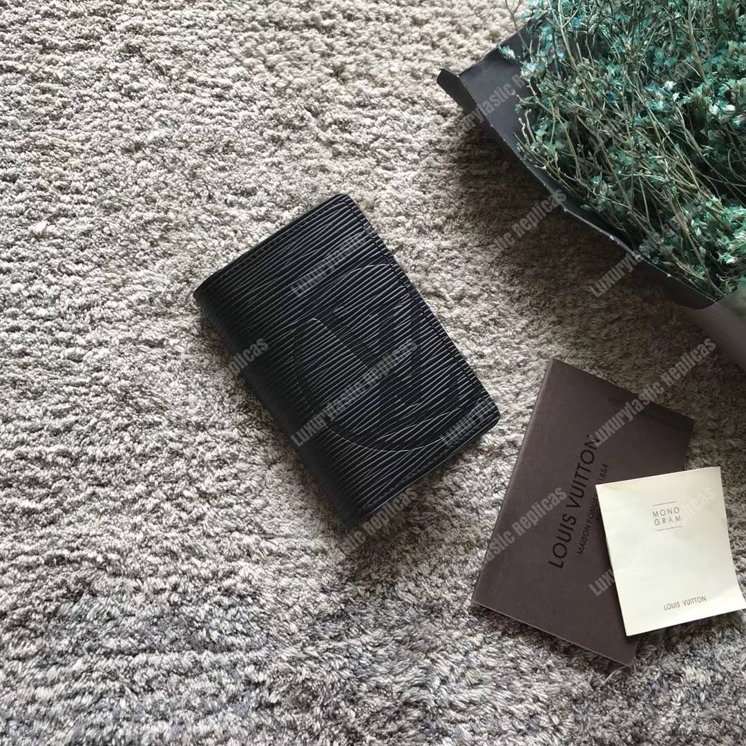LV Pocker Organizer Epi Leather Noir