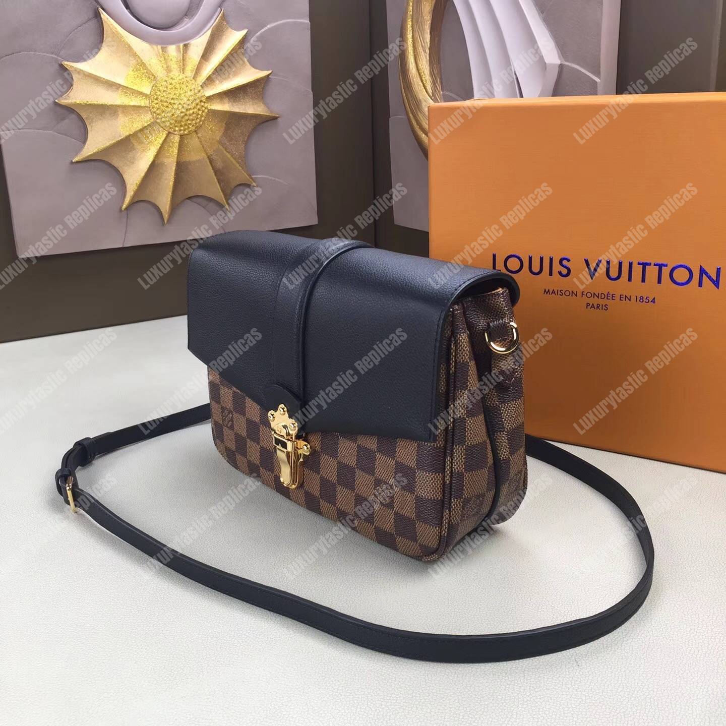 LV Clapton PM Damier Ebene Noir