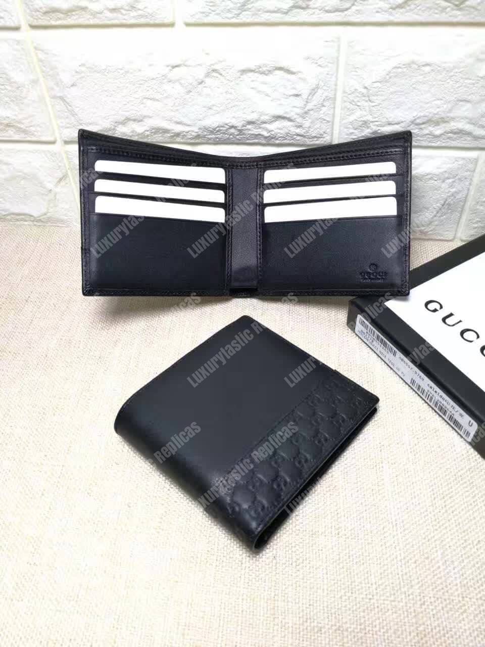 G*u*i gg leather wallet with microG*u*issima black