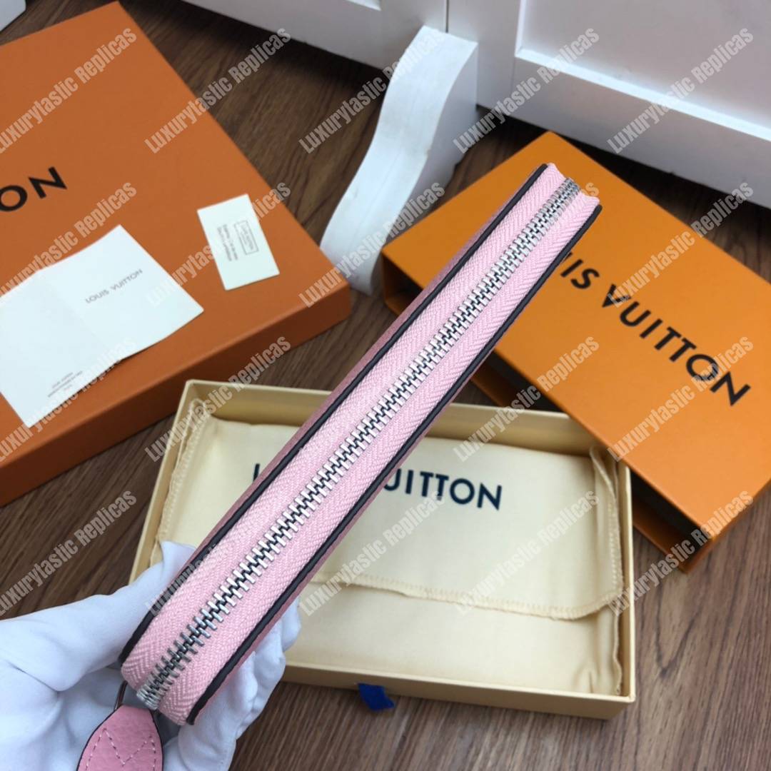 LV Zippy Wallet Mahina Leather Magnolia