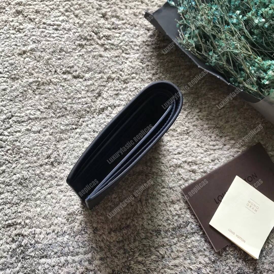 LV Multiple Wallet Epi Leather Noir Initial