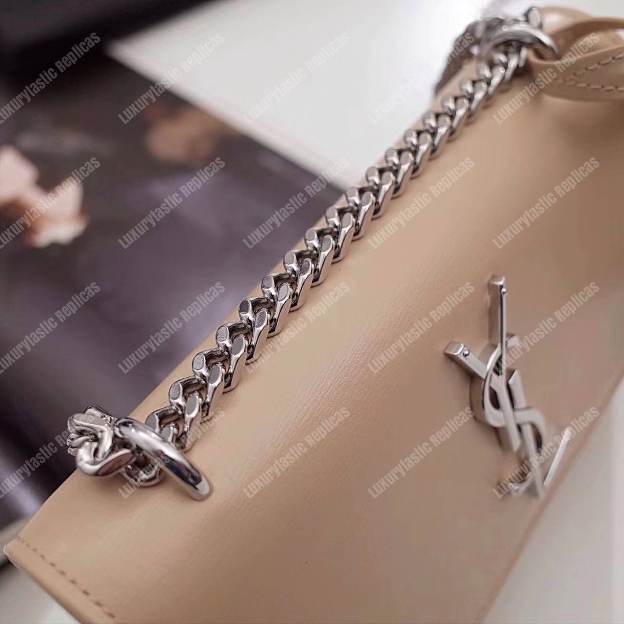 Saint Laurent Small Sunset Bag Powder Grained