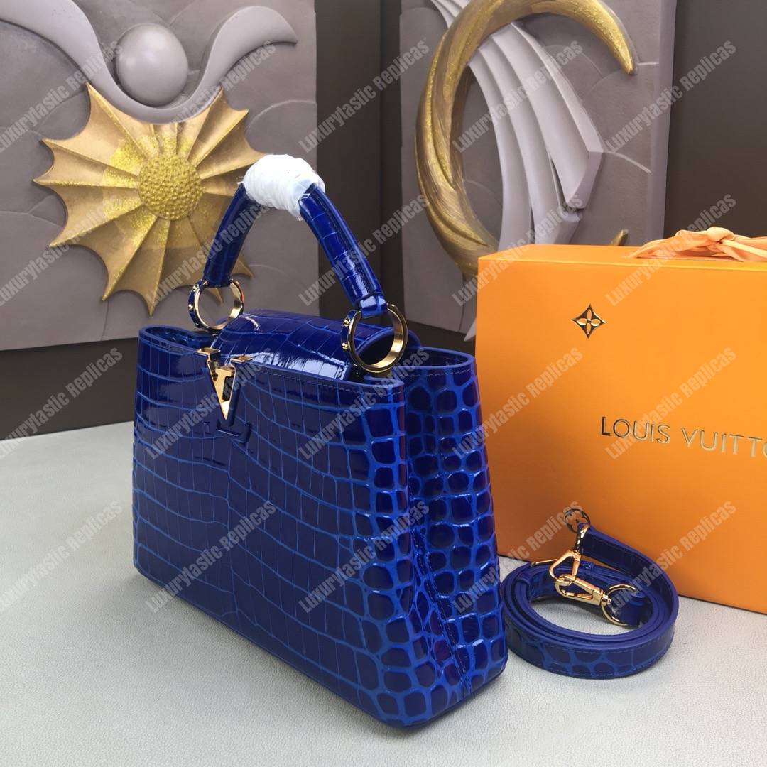 LV Capucines BB Crocodilien Brillant Saphir