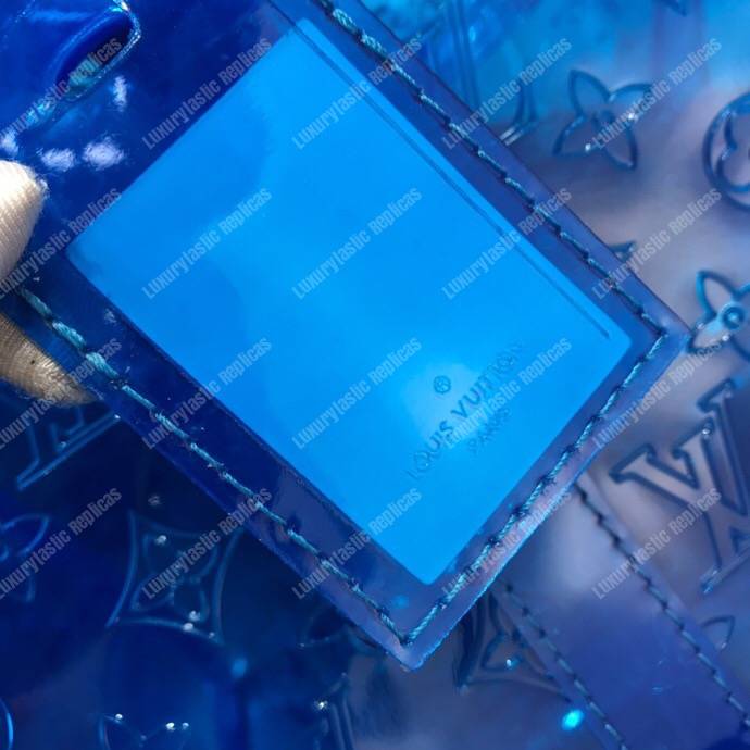 LV Keepall Bandouliere Monogram 50 Blue PVC