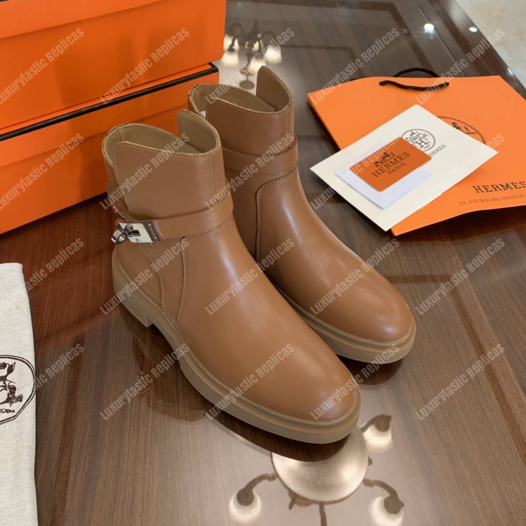 H**mes veo ankle boot brown