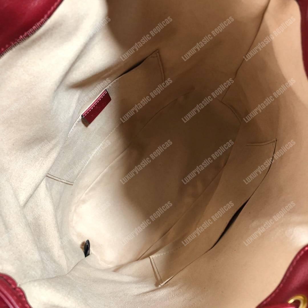 G*u*i rajah medium bucket bag blue