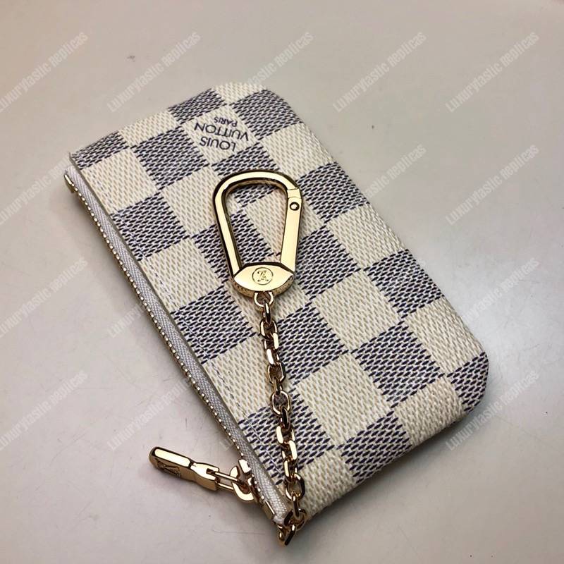 LV Key Pouch Damier Azur Canvas