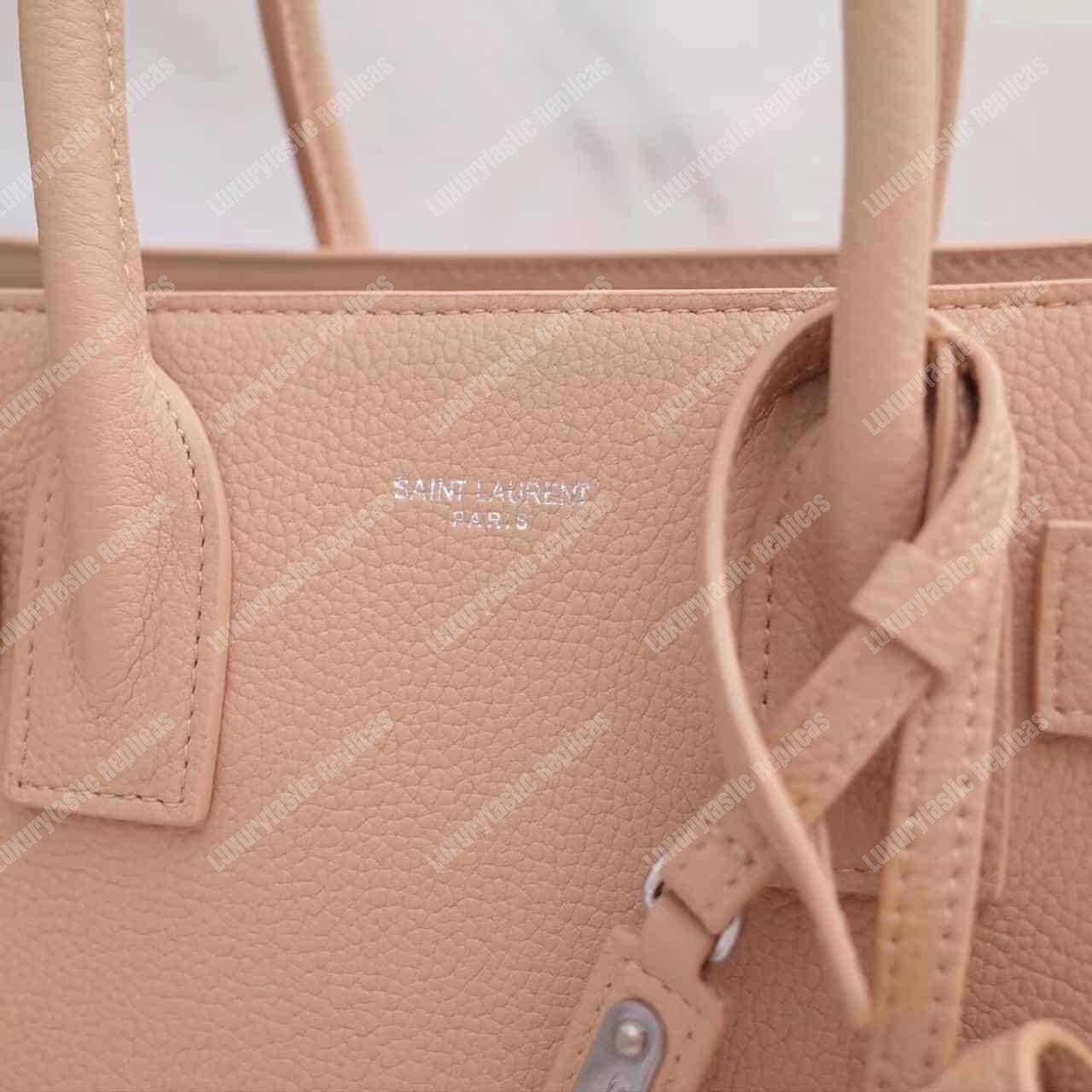 Saint Laurent Sac De Jour Baby Grained Leather Cream