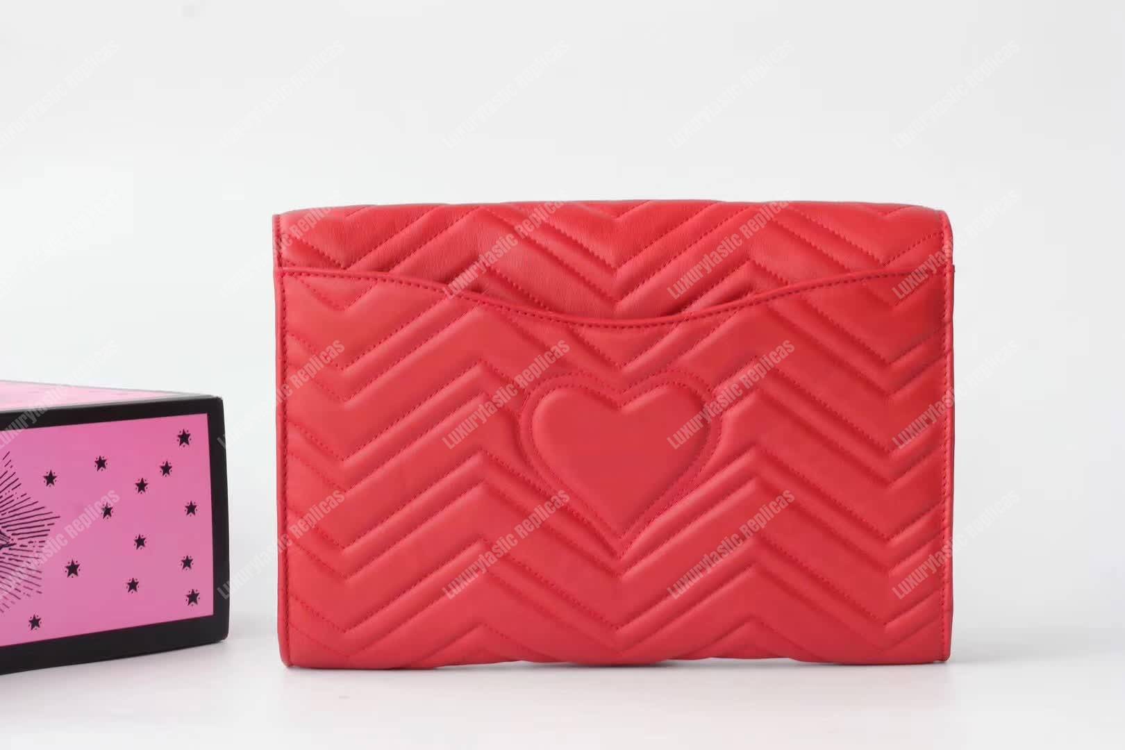 G*u*i gg marmont clutch red