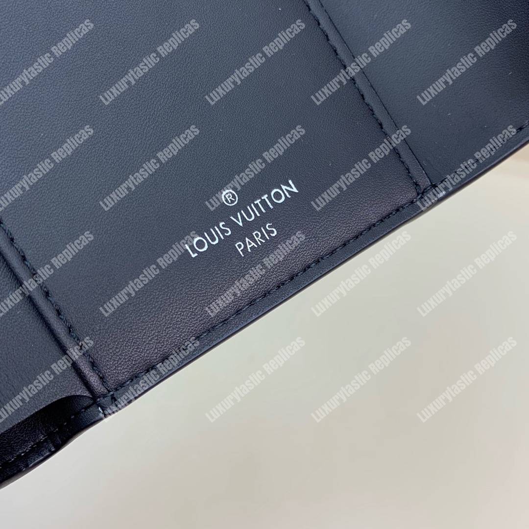 LV Twist Compact Wallet Epi Leather Monogram Noir Tan