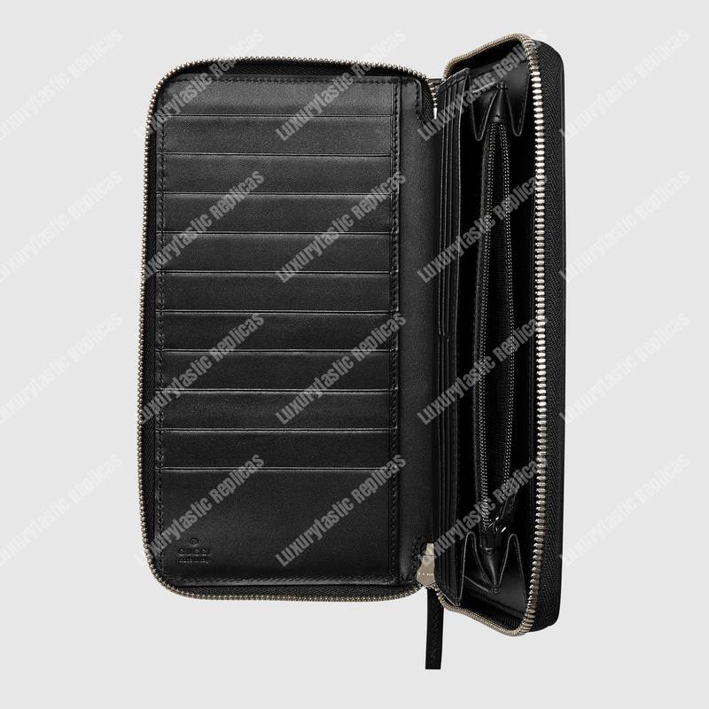 G*u*i gg signature continental zip around wallet black