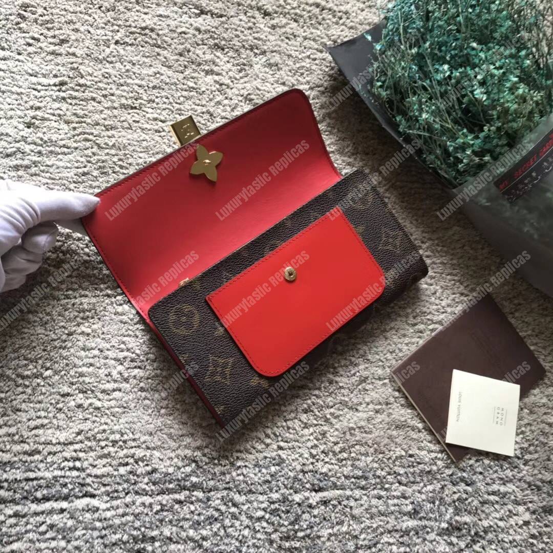 LV Flower Wallet Monogram Coquelicot