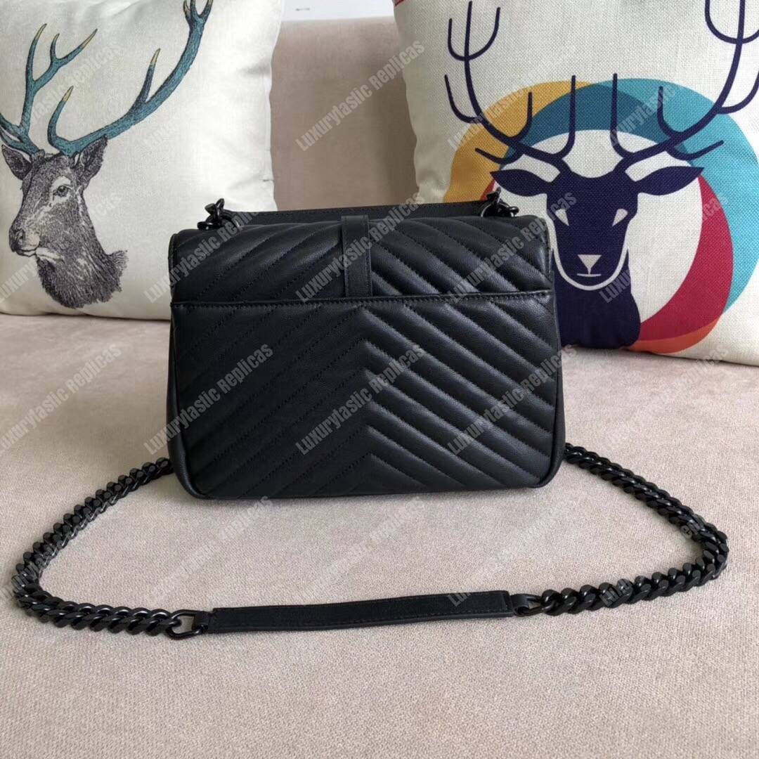 Saint Laurent Medium College Bag In Black