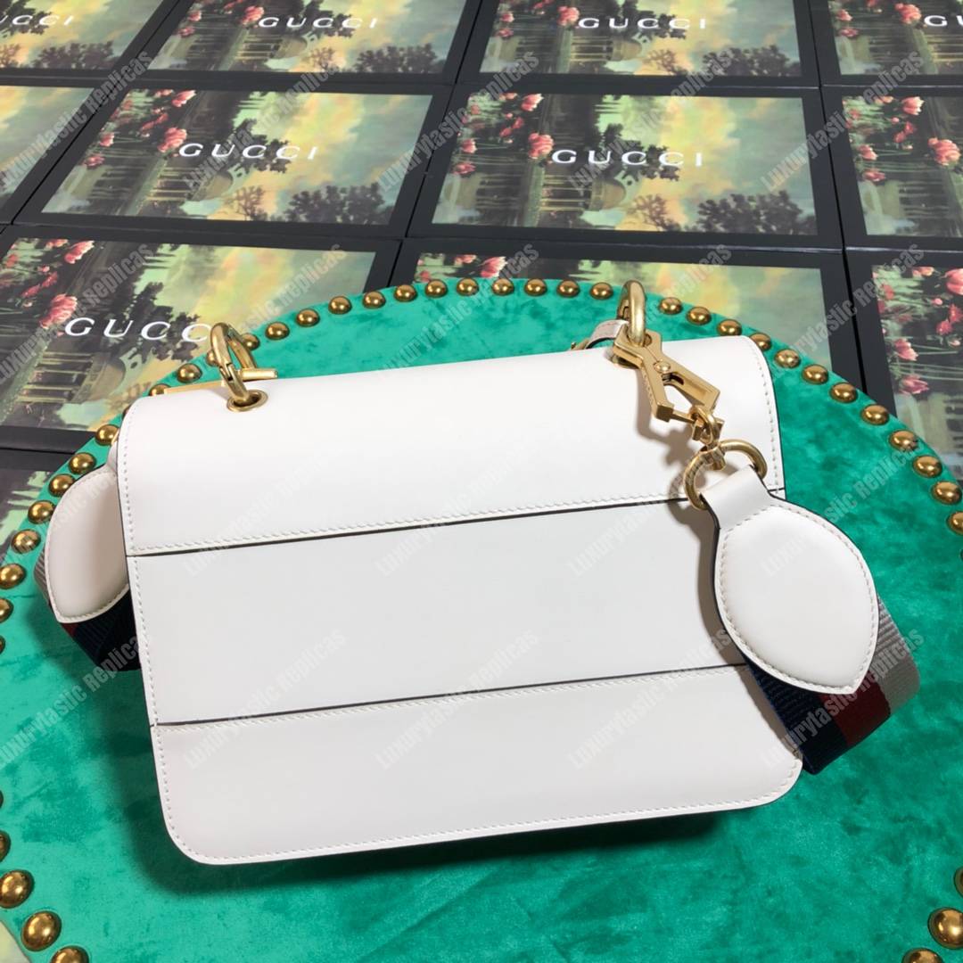 G*u*i queen margaret leather bag white